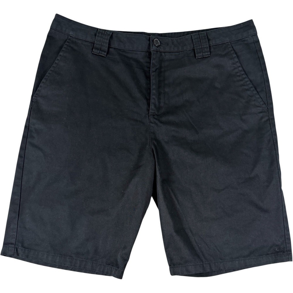 O'Neill Relaxed Fit Chino Shorts Men's Size 36 Black Casual Flat Front